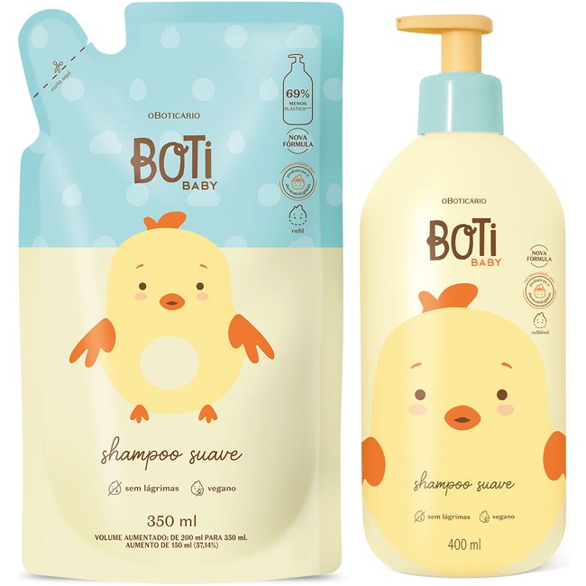Combo Boti Baby: Shampoo Suave 400ml + Refil 350ml