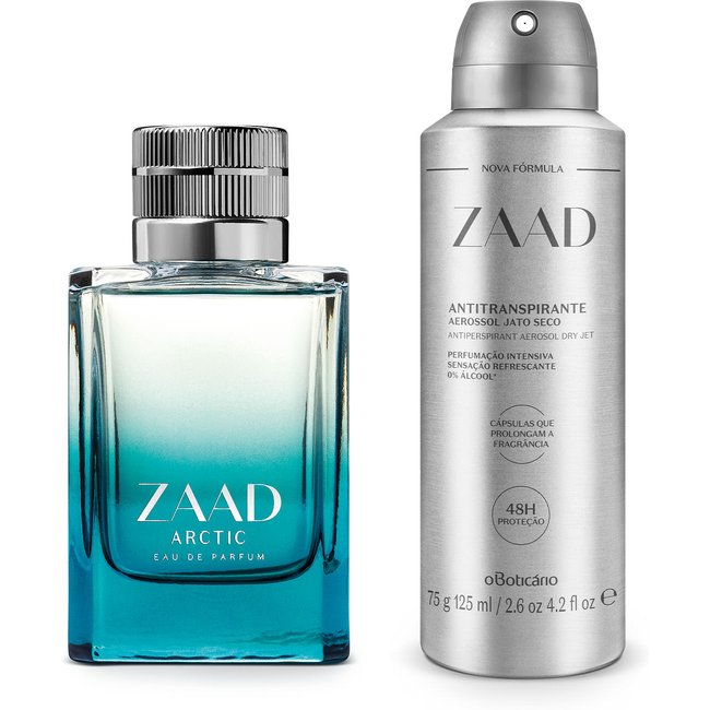 Combo Presente Zaad: Eau de Parfum 95ml + Desodorante Antitranspirante 75g/125ml