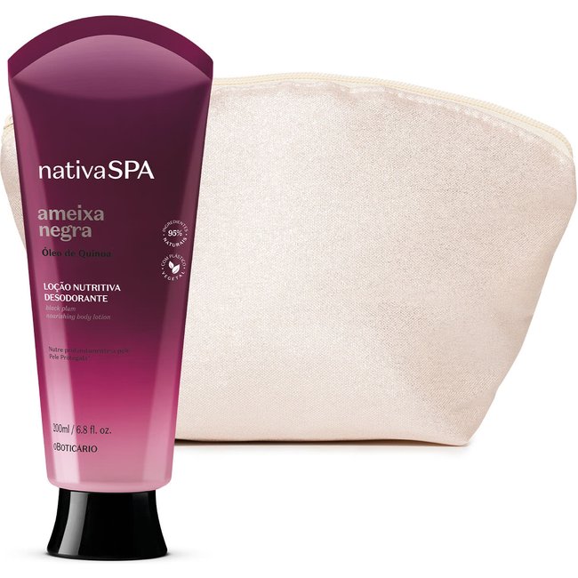 Combo Presente: Loção Corporal Nativa SPA Ameixa Negra 200ml + Nécessaire