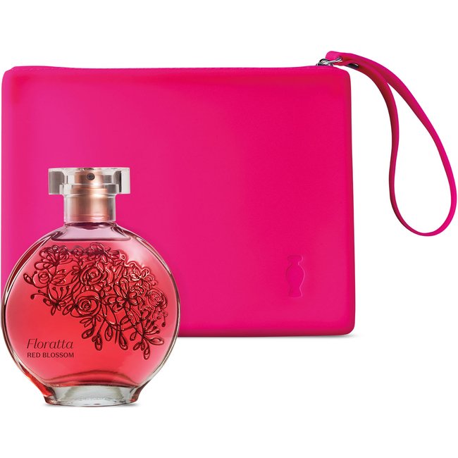 Combo Floratta Red Blossom Desodorante Colônia 75ml + Nécessaire Rosa
