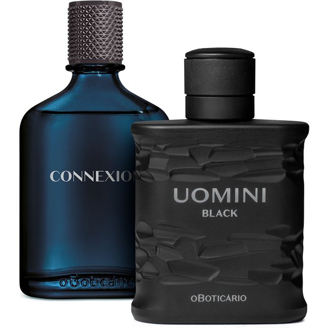 Combo Perfumaria Masculina: Uomini Black 100ml + Boticollection Connexio 100ml