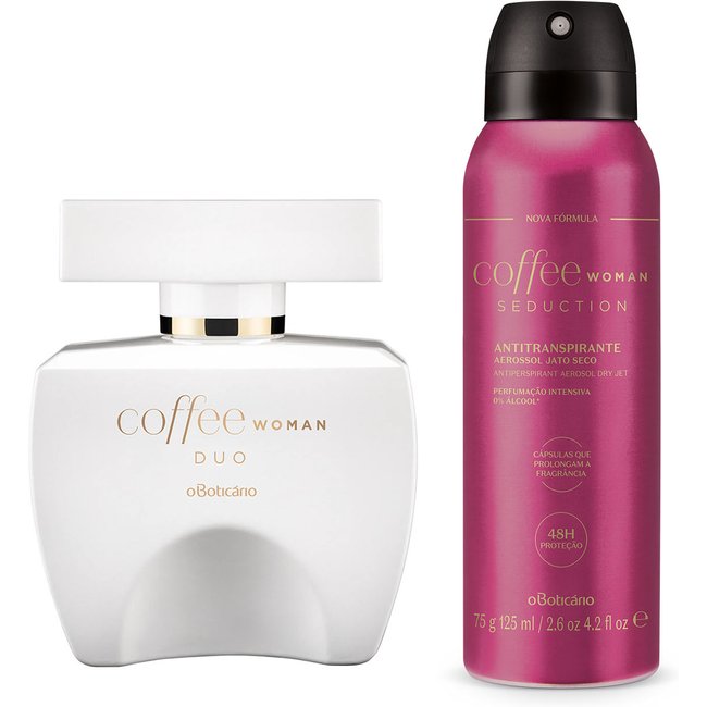 Combo Presente Coffee Woman: Desodorante Colônia 100ml + Desodorante Aerosol 125ml/75g
