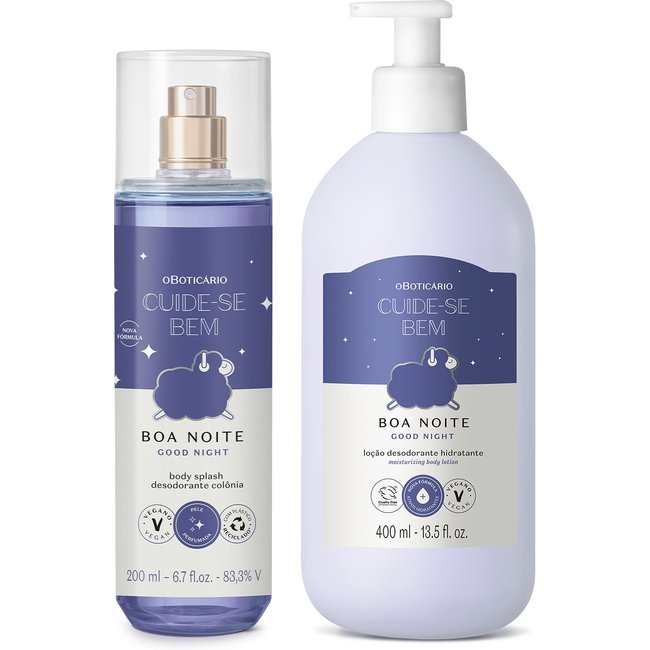 Combo Cuide-se Bem Boa Noite: Body Splash 200ml + Hidratante Desodorante Corporal 400ml