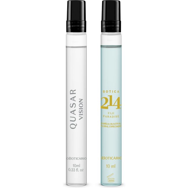 Combo Botica 214 Fiji Paradise Eau de Parfum 10ml + Quasar Vision Desodorante Colônia 10ml