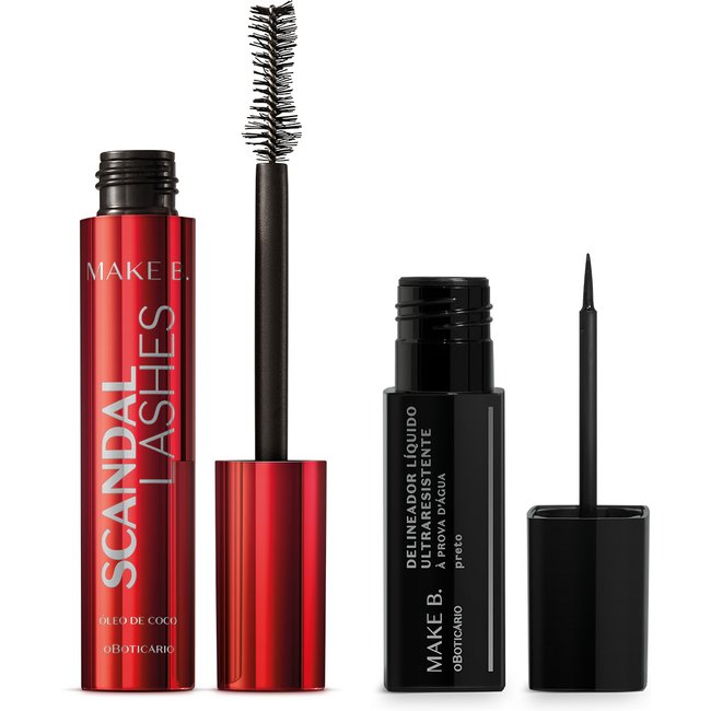 Combo Presente Make B.: Delineador Líquido 5ml + Máscara de Cílios Make B. 10g
