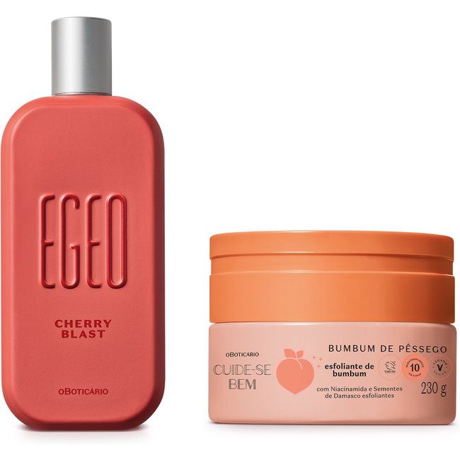 Combo Presente Egeo Cherry Blast Desodorante Colônia 90ml + Máscara de Bumbum 230g