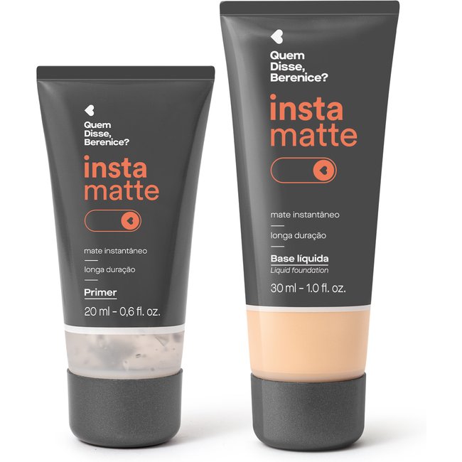 Combo Instamatte Quem Disse, Berenice?: Primer Facial Líquido 20ml + Base Líquida 110Q 30ml
