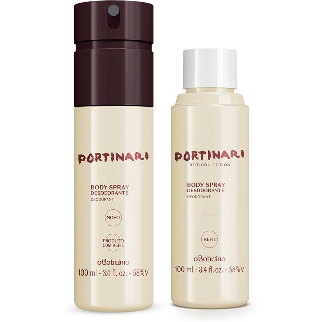 Combo Boticollection Portinari: Desodorante Body Spray 100ml + Refil 100ml