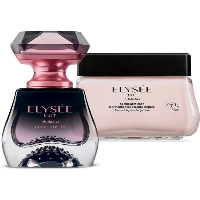 Combo Elysée Nuit: Eau de Parfum 50ml + Creme Acetinado Hidratante 250g