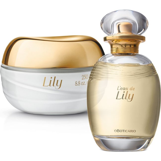 Combo L'eau de Lily: Desodorante Colônia 75ml + Creme Acetinado Corporal 250g