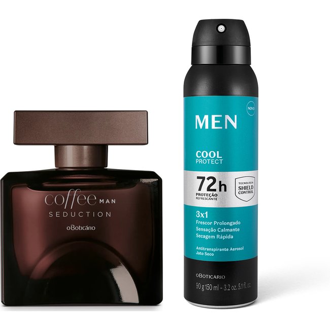 Kit Coffee Man Seduction: Desodorante Colônia 100ml + Desodorante MEN 90g/150ml