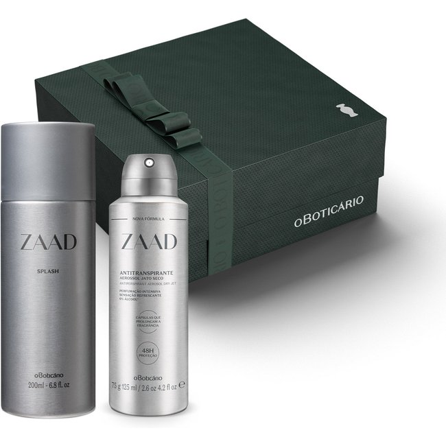 Combo Presente Zaad: Body Splash 200ml + Desodorante 75g/125ml + Caixa de Presente