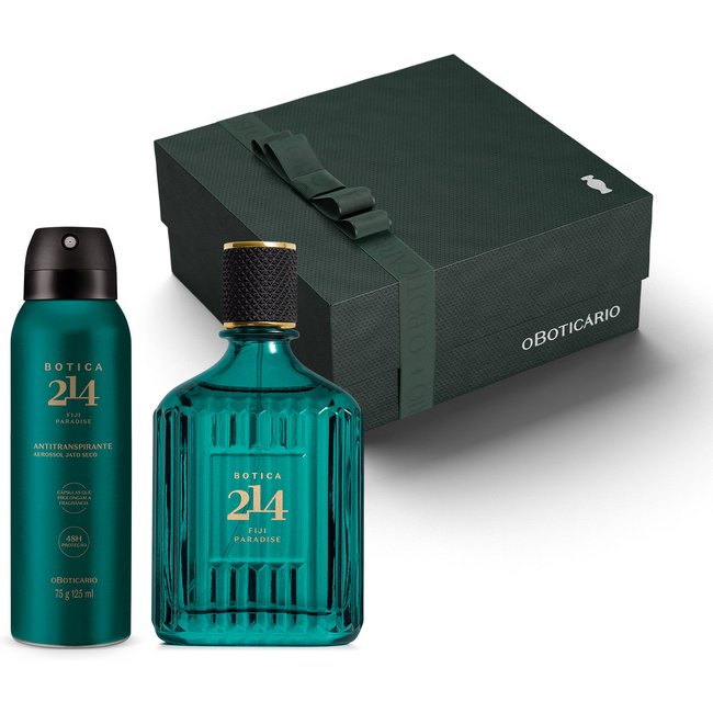Combo Presente Botica 214 Fiji Paradise: Eau De Parfum 90ml + Desodorante 75g/125ml + Caixa de Presente