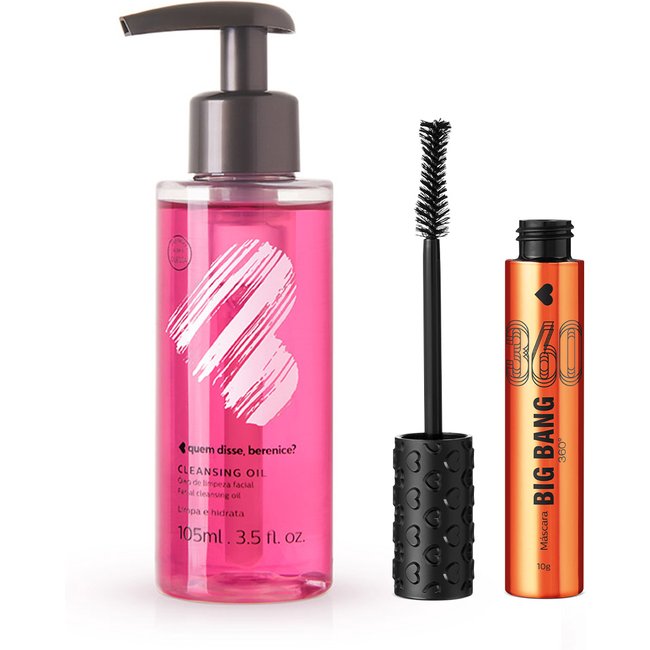 Combo Make Quem Disse, Berenice? Máscara de Cílios Big Bang 360 + Demaquilante Cleasing Oil 105ml