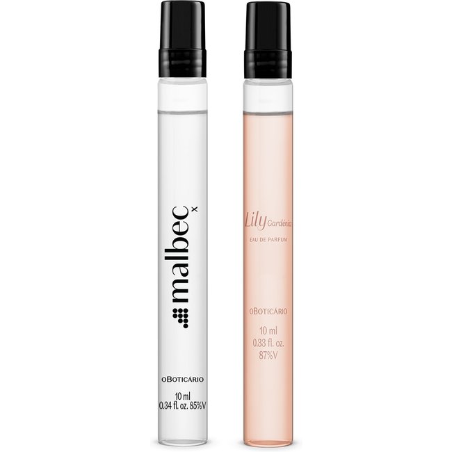 Combo Desodorante Colônia Tamanho Viagem: Malbec X 10ml + Quasar Vision 10ml