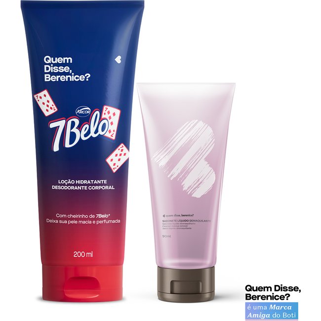 Combo Sabonete Líquido Demaquilante 90ml + Loção Corporal 7Belo 200ml