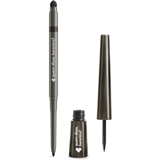 Combo Quem Disse, Berenice?: Lápis Para Olhos Preto 1,2g + Delineador Preto para Olhos 5ml