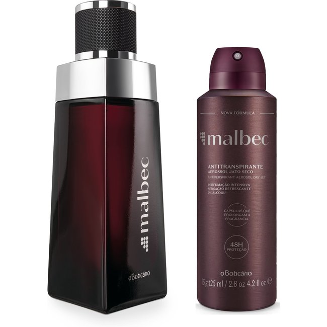 Combo Malbec: Desodorante Colônia 100ml + Desodorante Antitranspirante 75g/125ml
