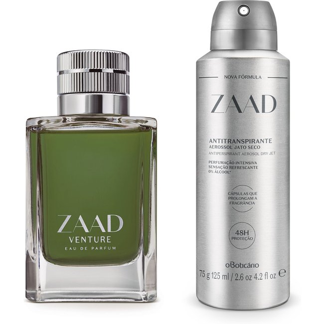 Combo Zaad Venture: Eau de Parfum 95ml + Desodorante Aerosol 75g/125ml