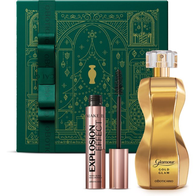 Combo Presente: Desodorante Colônia 75ml + Máscara de Cílios 10g + Caixa Presenteável