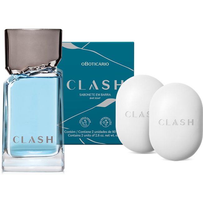 Combo Clash: Desodorante Colônia 100ml + Sabonete em Barra 2x80g