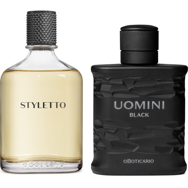 Combo Perfumaria Masculina: Boticollection Styletto 100ml + Uomini Black 100ml