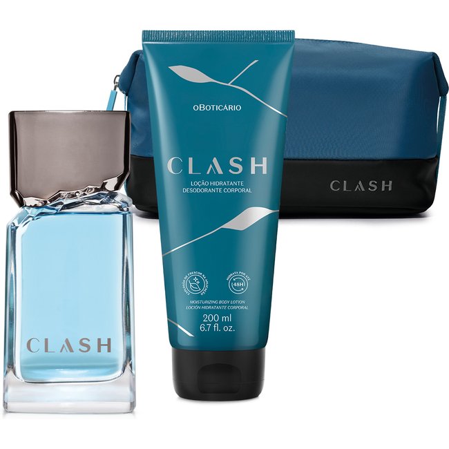 Combo Clash: Desodorante Colônia 100ml + Loção Desodorante 200ml + Nécessarie