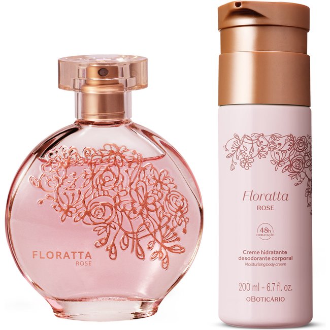 Combo Floratta Rose: Desodorante Colônia 75ml + Creme Corporal 200ml