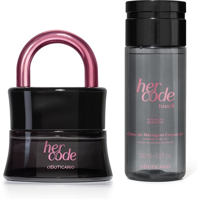 Combo Her Code Touch: Eau De Parfum 50ml + Óleo de Massagem Corporal 150ml