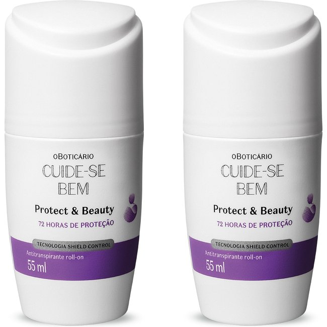 Combo Desodorante Antitranspirante Roll-on Cuide-se Bem Protect and Care 55ml (2 itens)