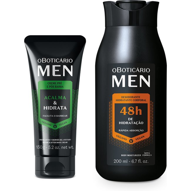 Combo MEN Sport: Creme Pré e Pós-Barba 150g + Loção Corporal 200ml