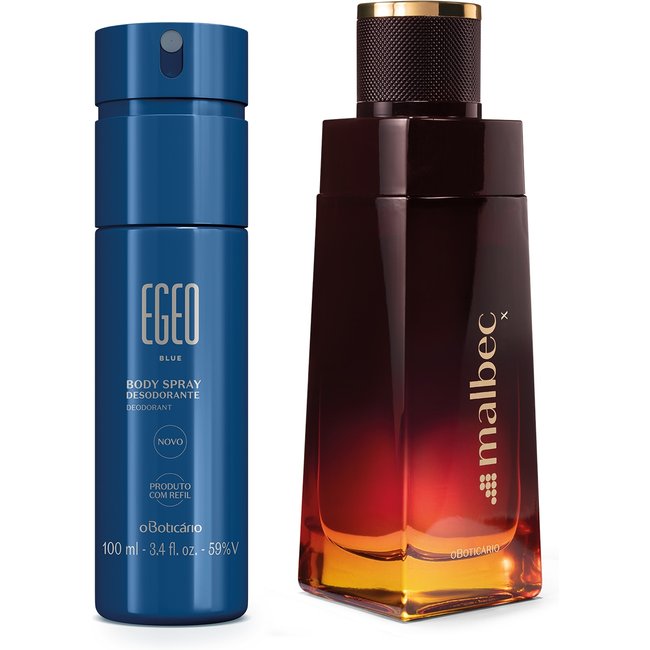 Combo Malbec Desodorante Colônia 100ml + Body Spray Egeo Blue 100ml