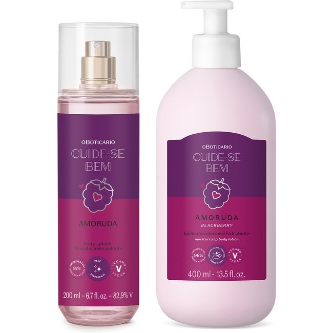 Combo Cuide-se Bem Amoruda: Body Splash 200ml + Loção Corporal 400ml