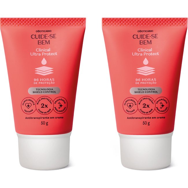Combo Antitranspirante em Creme Cuide-se Bem Clinical Ultra Protect 50g (2 itens)