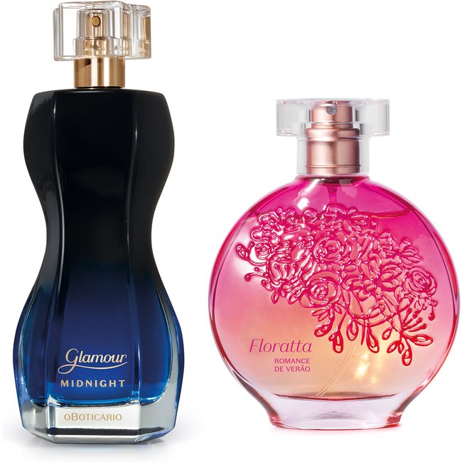 Combo Perfumaria Dia e Noite: Floratta Romance de Verão 75ml + Glamour Midnight 75ml