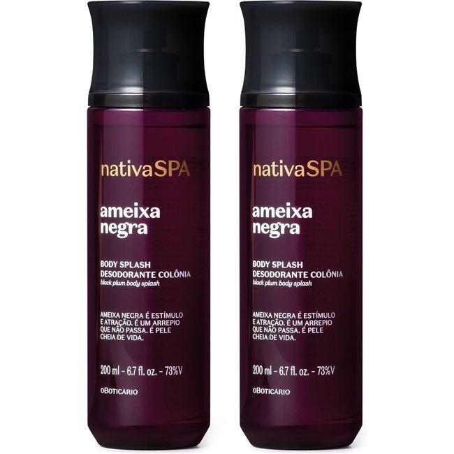 Combo Body Splash Ameixa Negra 200ml (2 itens)
