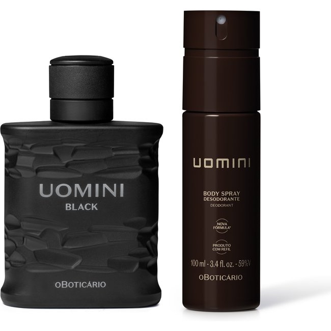 Combo Uomini: Black Desodorante Colônia 100ml + Body Spray 100ml