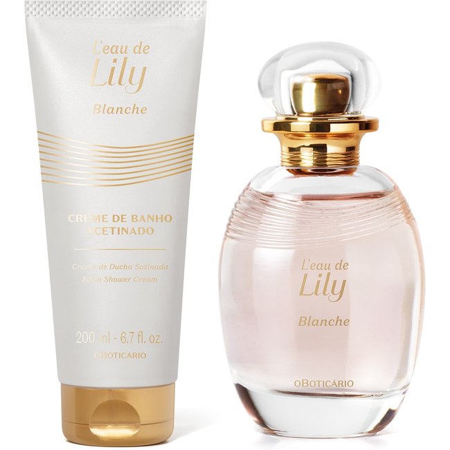 Combo L’eau de Lily Blanche: Desodorante Colônia 75ml + Creme de banho Acetinado Corporal 200ml