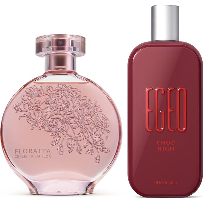 Combo Desodorante Colônia: Floratta Cerejeira Em Flor 75ml + Egeo Choc High 90ml