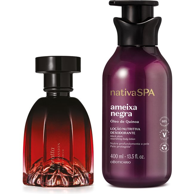 Combo Floratta Red Passion Eau de Parfum 90ml + Loção Corporal Nativa Spa Ameixa Negra 400ml