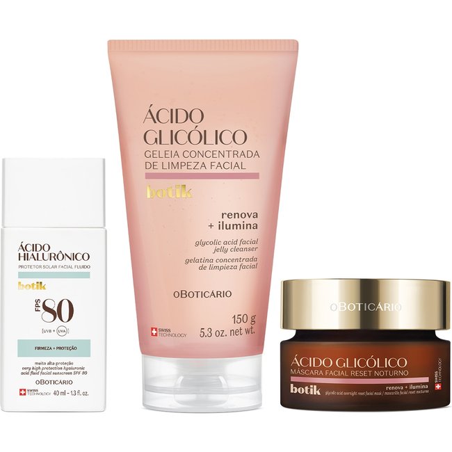 Kit Skincare para Redução de Poros Botik (3 itens)