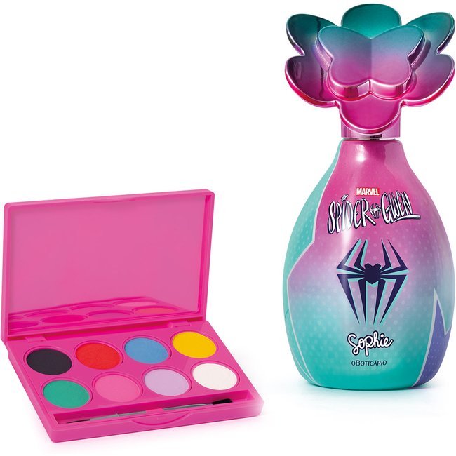 Combo Sophie Spider-Gwen: Colônia Infantil 100ml + Paleta Multifuncional 17g