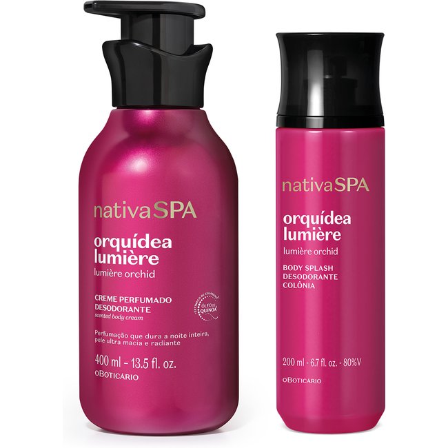 Combo Nativa SPA Orquídea Lumière: Creme Perfumado Desodorante 400ml + Body Splash 200ml