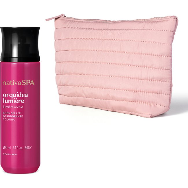 Combo Nativa SPA Orquídea Lumière: Body Splash 200ml + Nécessaire Premium