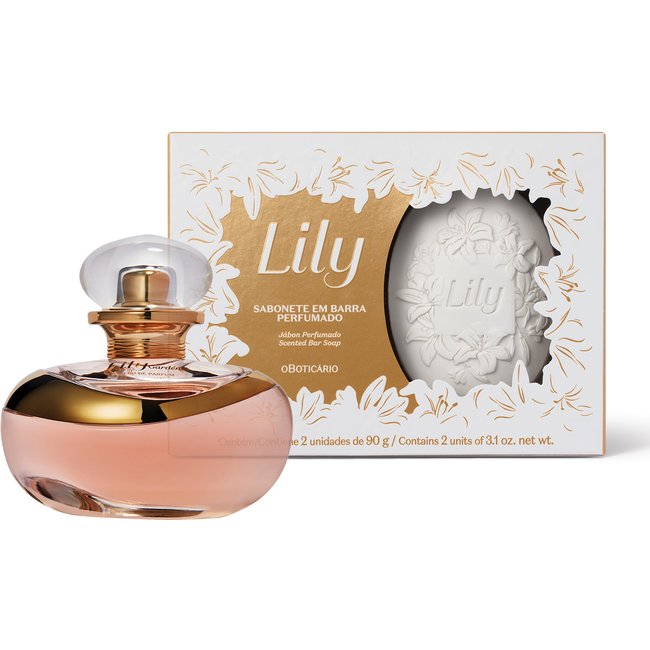 Combo Lily: Eau De Parfum 75ml + Sabonetes Em Barra Perfumados 2x90g