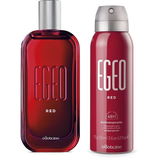 Combo Egeo Red: Desodorante Colônia 90ml + Desodorante Antitranspirante Aerossol 75g