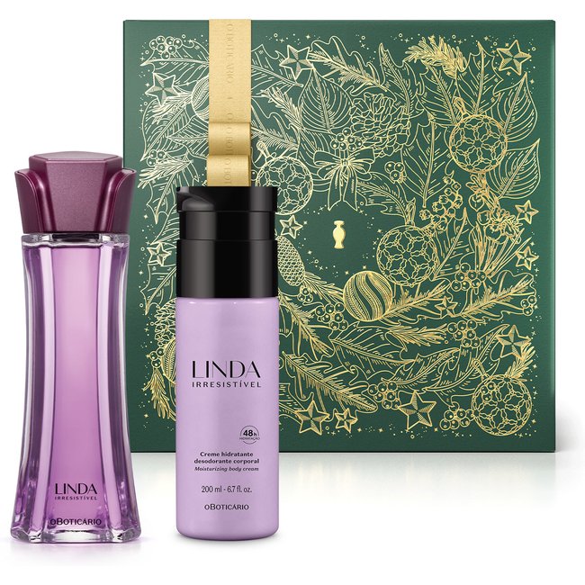 Combo Presente Linda Irresistível: Desodorante Colônia 100ml + Desodorante Hidratante 200ml + Caixa Presenteável