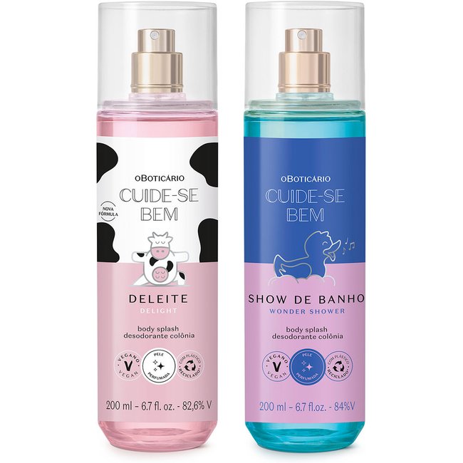 Combo Body Splash Cuide-se Bem: Deleite 200ml + Show de Banho 200ml