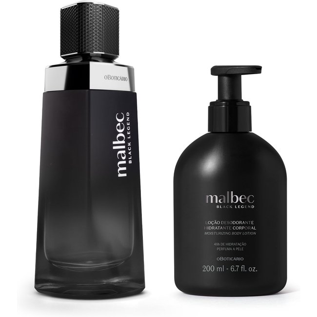 Combo Malbec Black Legend: Desodorante Colônia 100ml + Loção Corporal 200ml