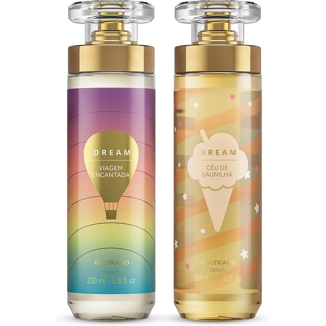 Combo Body Splash Dream: Viagem Encantada 200ml +Céu de Baunilha 200ml